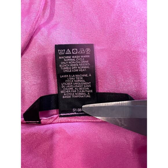 Victorias Secret Barbiecore Hot Pink Slip With White Lace Size M - Picture 5 of 5